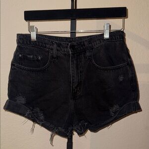 Nobody Black Skyline Short Super High Rise Relaxed Denim Women's Shorts Size 27